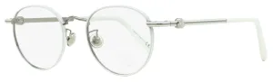 Moncler Men's Oval Eyeglasses ML5204H 021 White 48mm