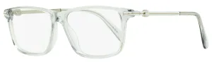 Moncler Men's Rectangular Eyeglasses ML5205 020 Transparent Gray 54mm