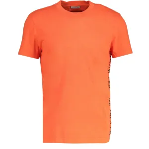 Moncler Orange Embroidered Side T-Shirt