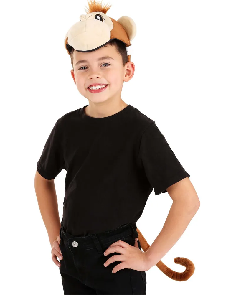 Monkey Plush Headband and Tail Deluxe Set