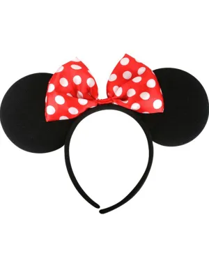 Mouse Ears with Bow Headband