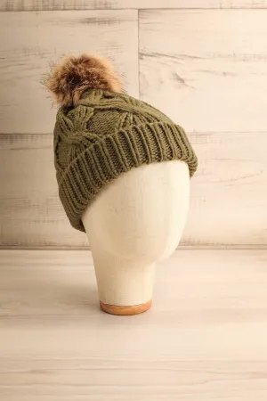 Muscaa Green | Knit Tuque w/ Pompom
