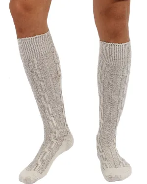 Natural Dark Cream German Trachten Long Socks