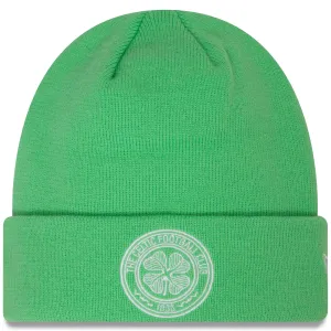 New Era Mens Celtic FC Seasonal Cuff Beanie Hat - Green