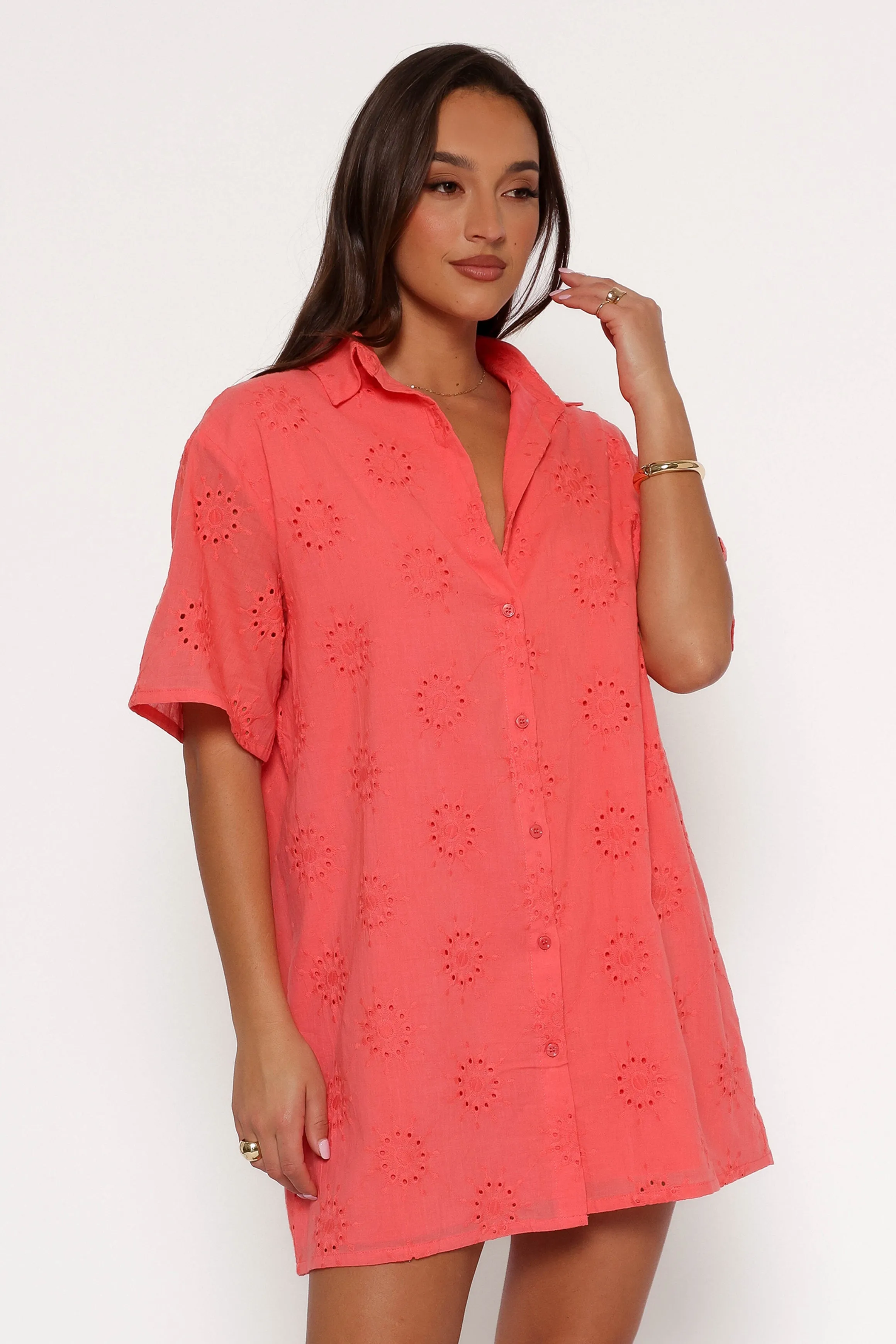 Norah Mini Dress - Coral