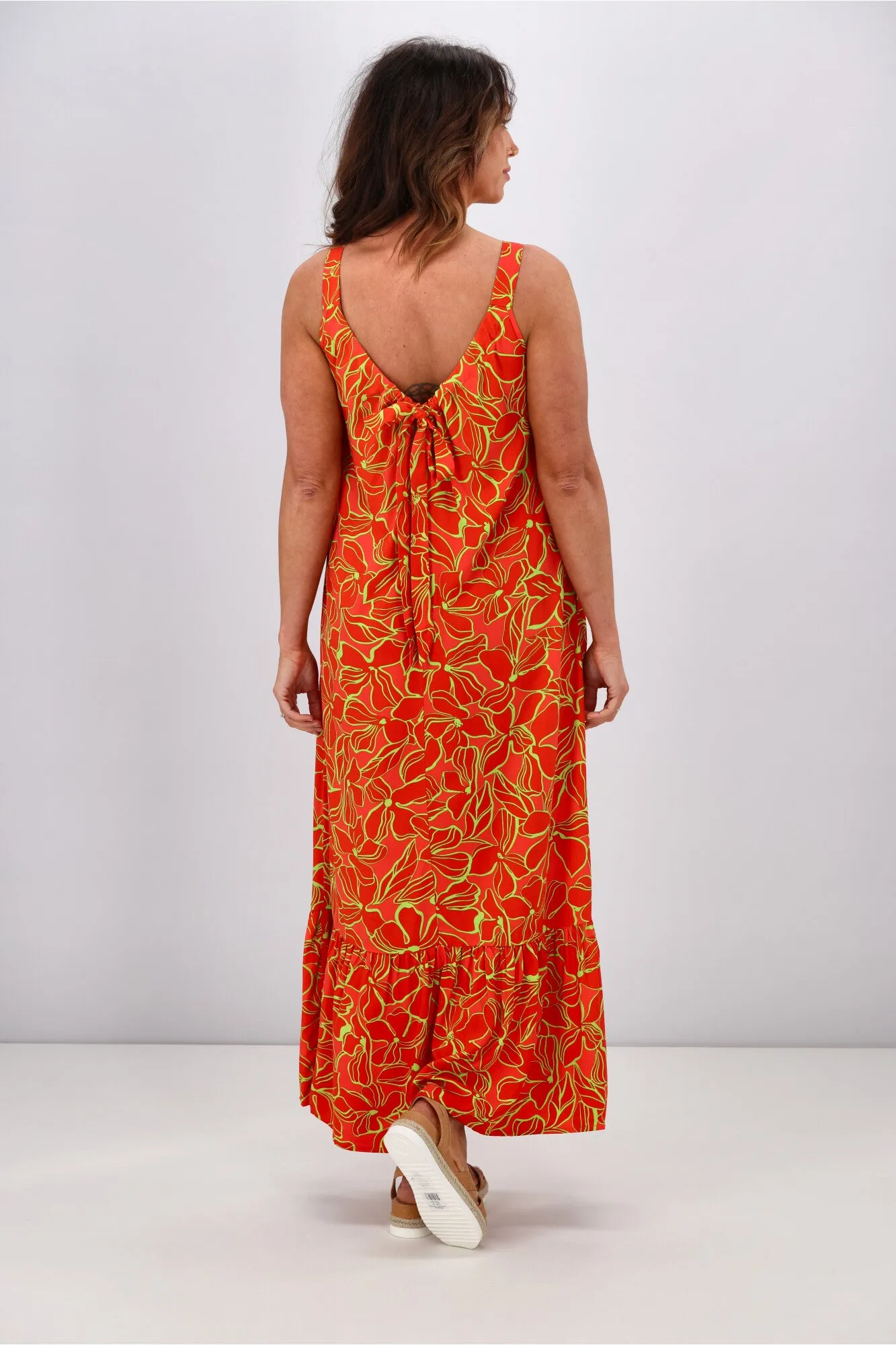 ONLY Onlalma Life Vis Noemi Dress Hot Coral