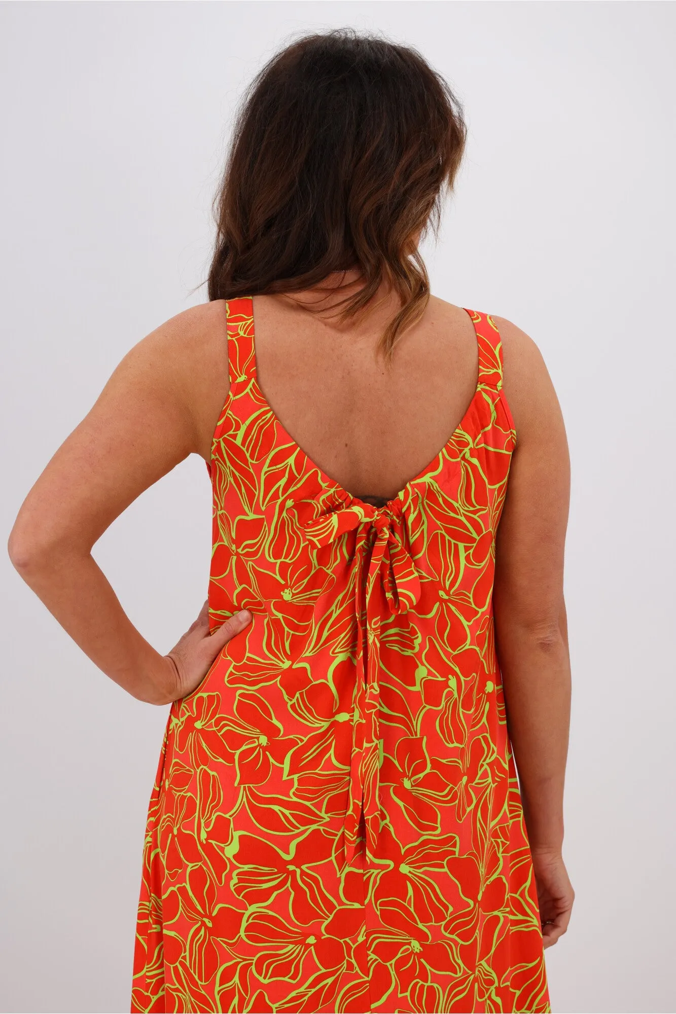ONLY Onlalma Life Vis Noemi Dress Hot Coral