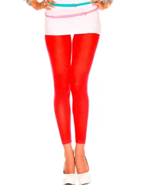 Opaque Red Capri Tights