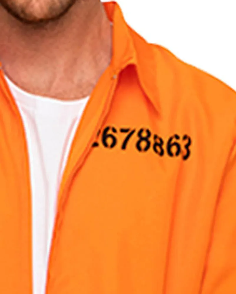 Orange Prisoner Jumpsuit Adult Costume