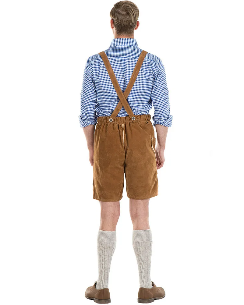 Oskar Deluxe Tan Lederhosen Plus Size Mens Costume