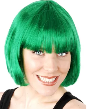 Paige Bright Green Bob Wig with Fringe