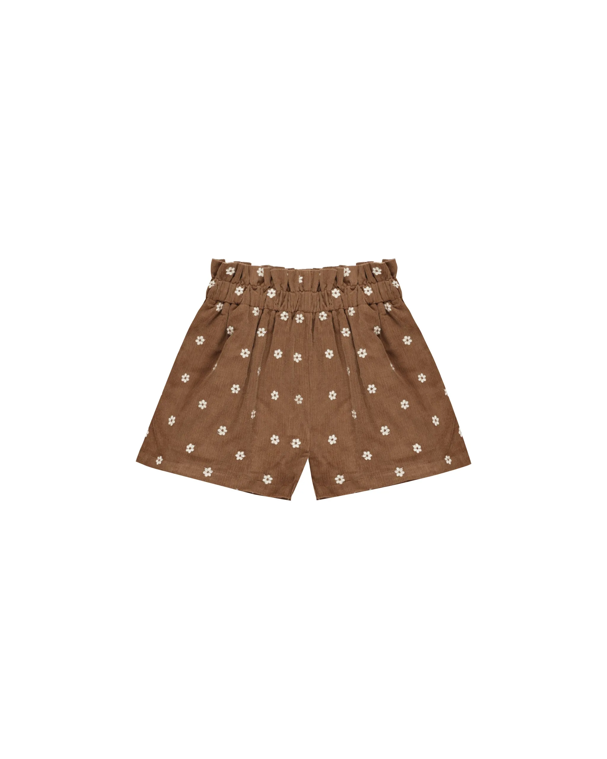 Paperbag Short || Floral Embroidery