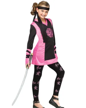 Pink Dragon Ninja Girls Costume