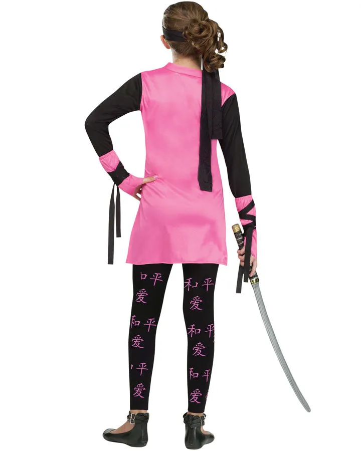 Pink Dragon Ninja Girls Costume