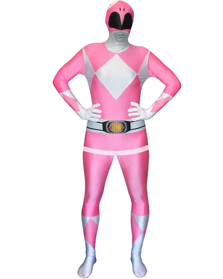 Pink Power Rangers Morphsuit Adult Costume