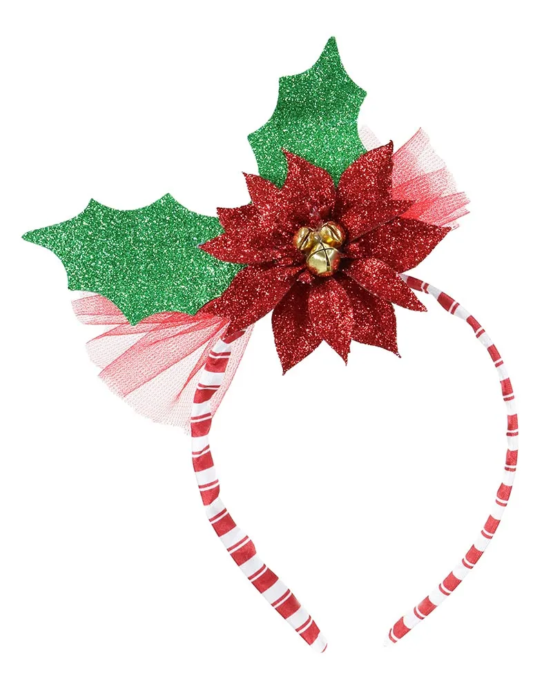 Poinsettia Holly Headband
