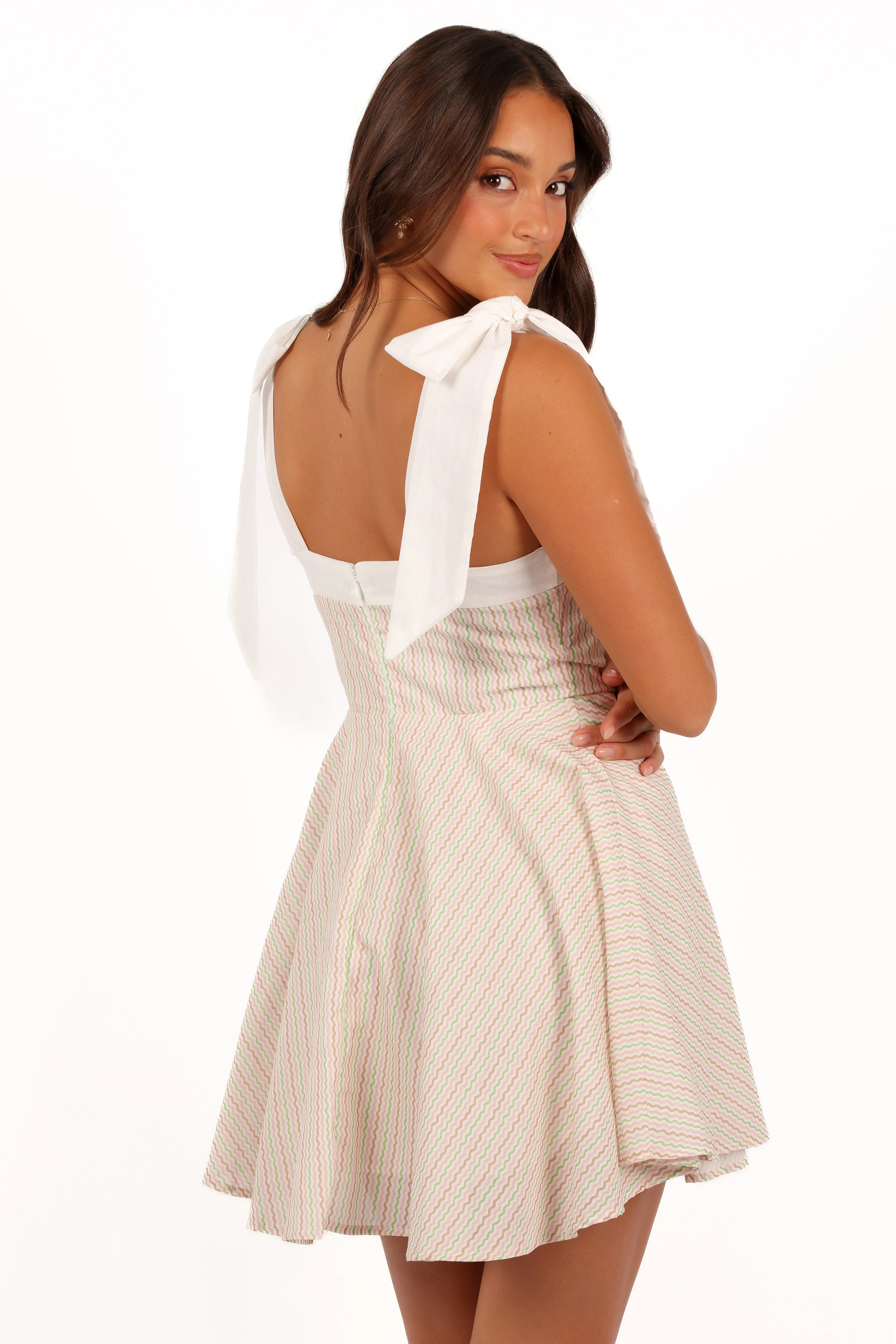 Polina Mini Dress - Wave Stripe