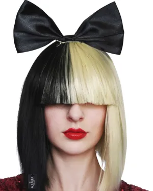 Pop Empress Blonde and Black Premium Wig with Black Bow