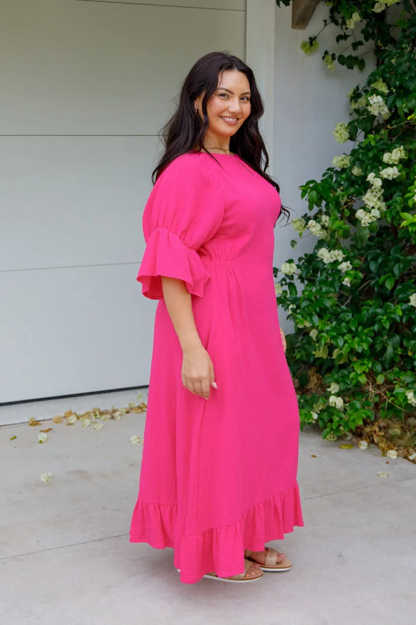 PQ Collection Tracy Dress Flamingo