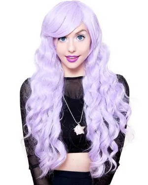 Premium Long Wavy Lavender Wig