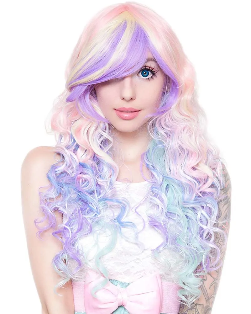 Premium Long Wavy Pastel Wig