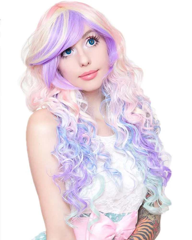 Premium Long Wavy Pastel Wig