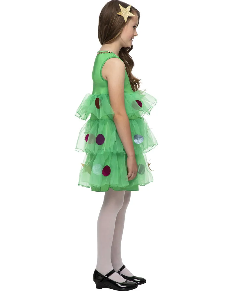 Pretty Christmas Tree Girls Costume