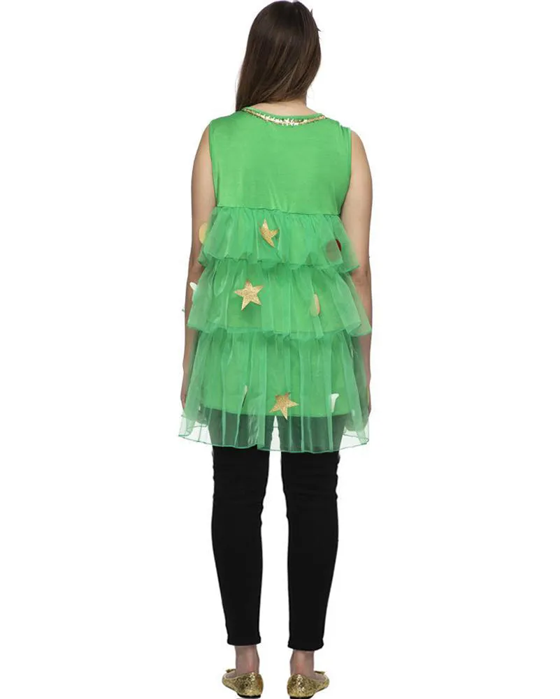 Pretty Christmas Tree Tunic Plus Size Womens Costume