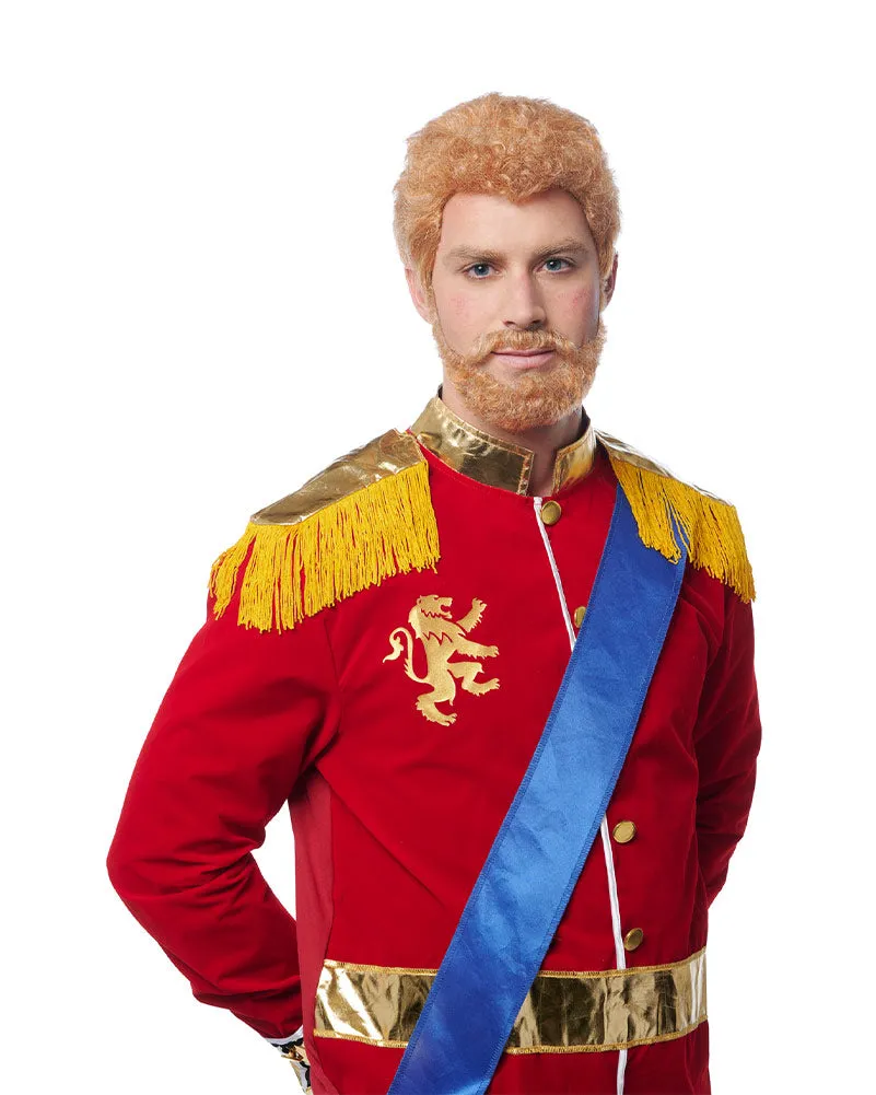 Prince Red Curly Wig and Beard