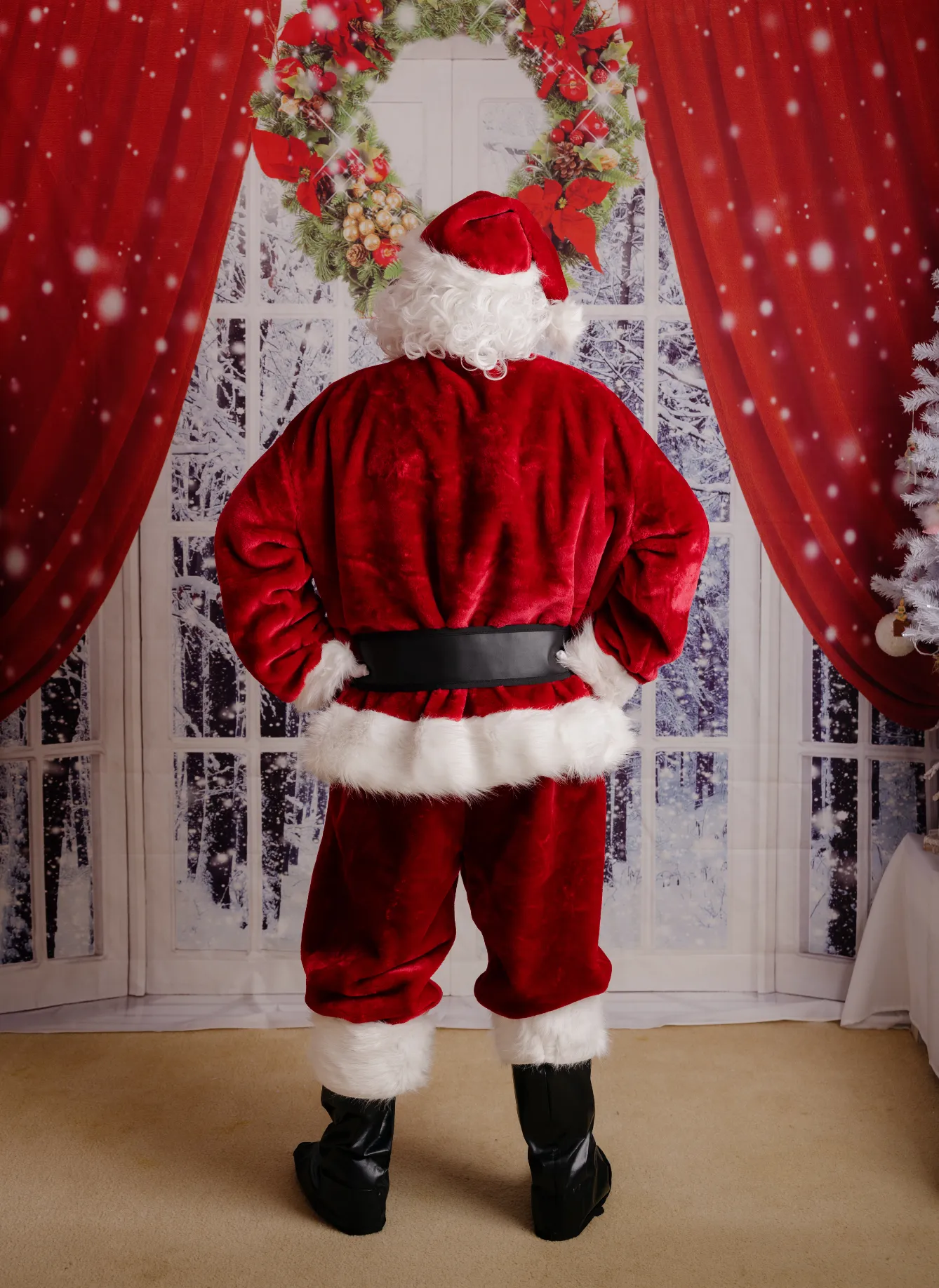 Professional Plush Santa Suit Mens Christmas Costume