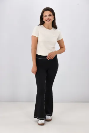 Puma DARE TO Textured Flared Leggings Black
