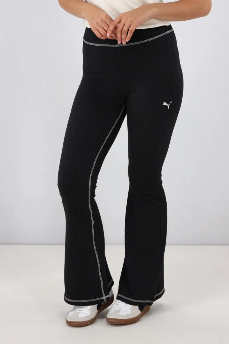Puma DARE TO Textured Flared Leggings Black