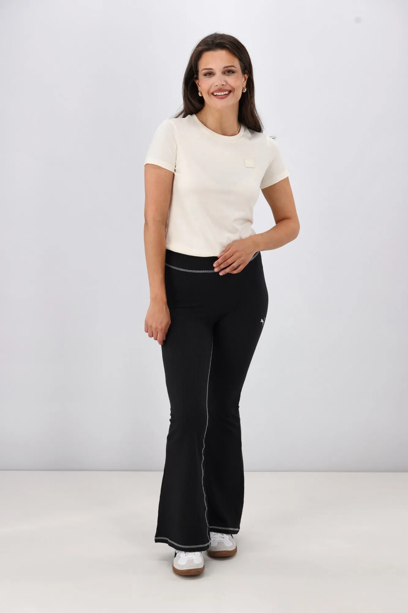 Puma DARE TO Textured Flared Leggings Black
