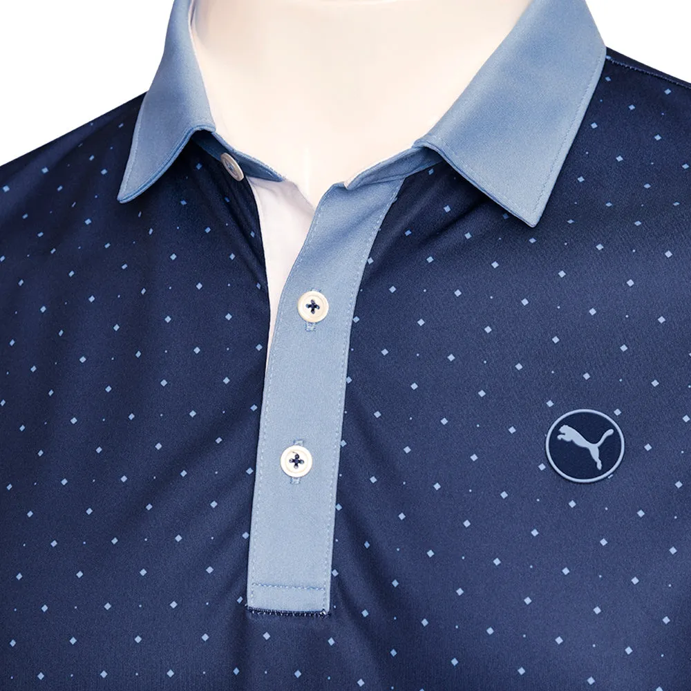 Puma Pure Geo Polo Shirt - Deep Navy/Zen Blue