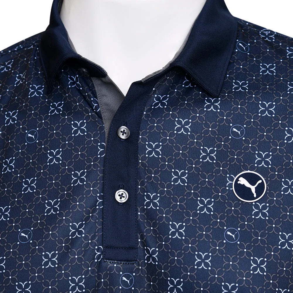Puma Pure Monogram Polo Shirt - Deep Navy/Slate Sky