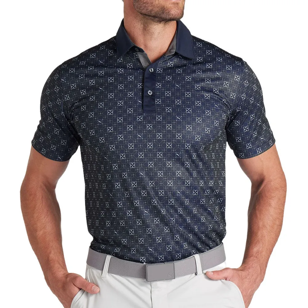 Puma Pure Monogram Polo Shirt - Deep Navy/Slate Sky