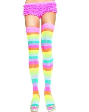 Rainbow Acrylic Thigh Highs
