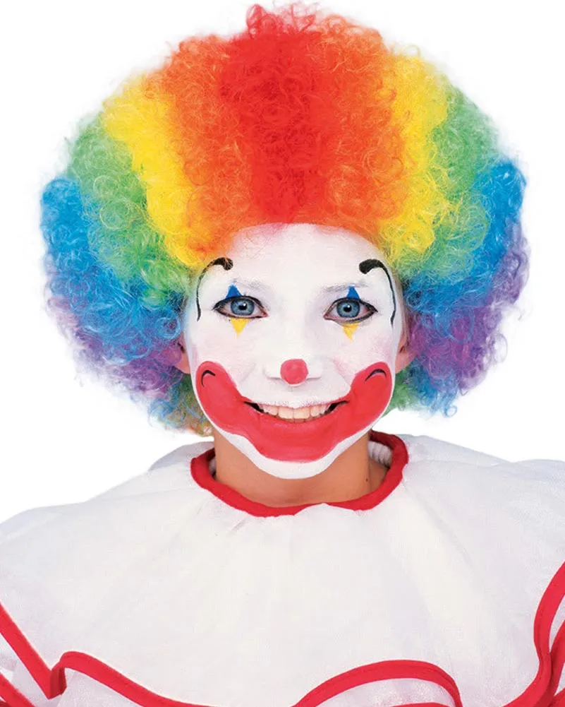 Rainbow Clown Curly Kids Wig