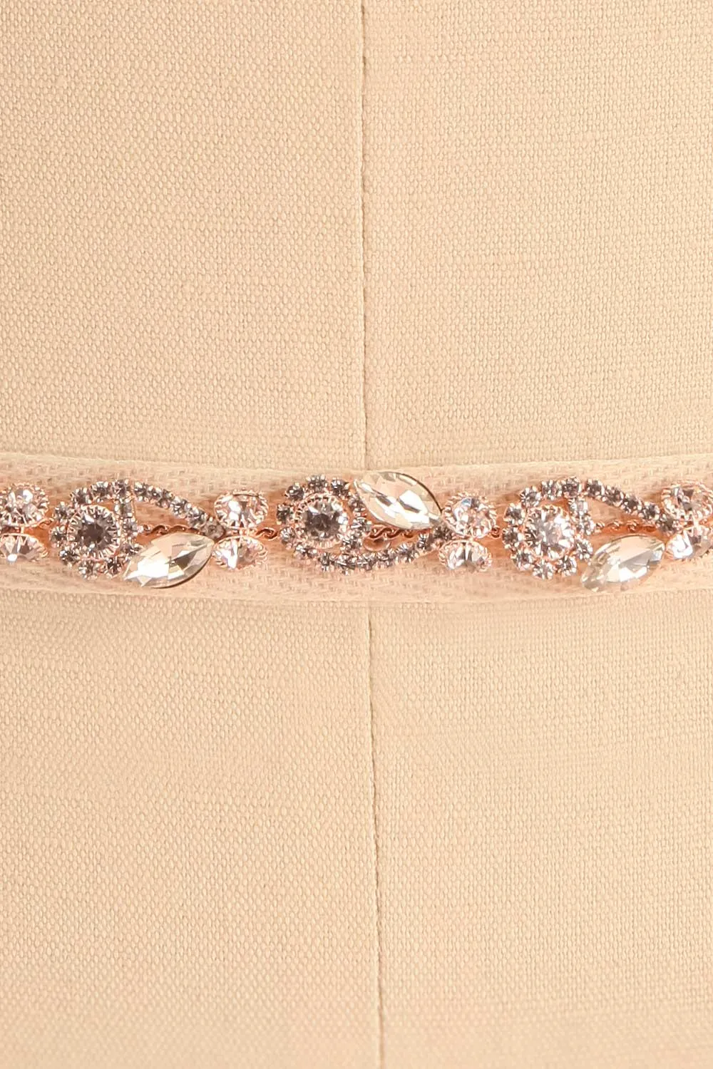 Rajni Rosegold | Crystal Ribbon Belt