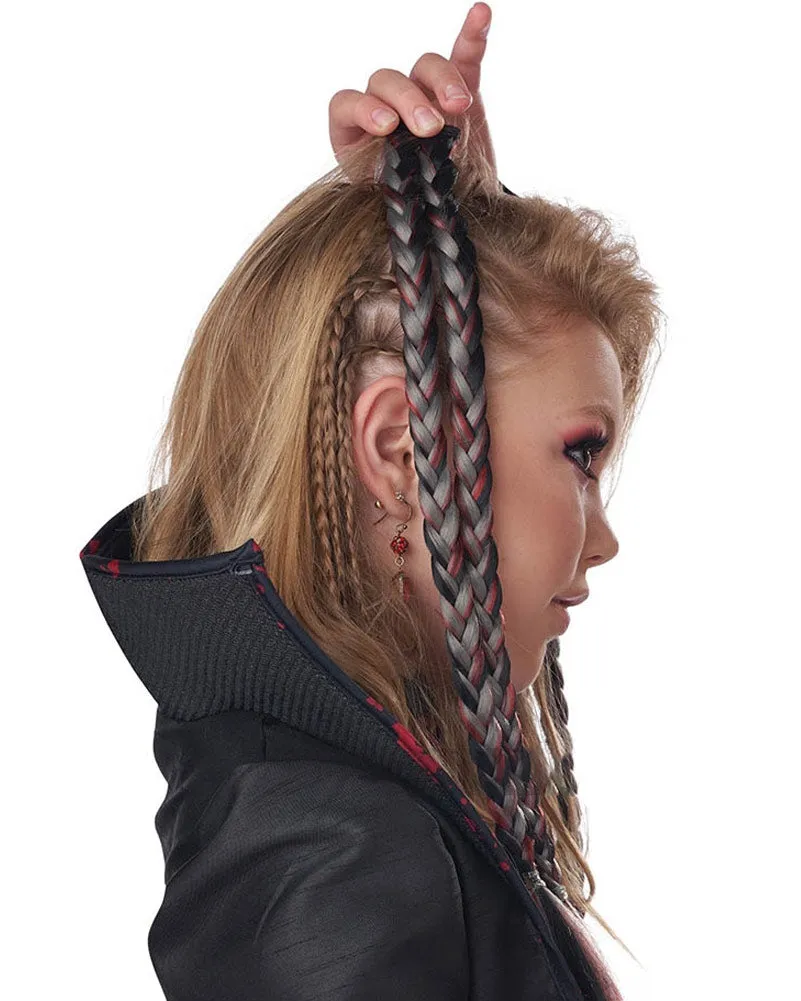 Red Clip in Braids