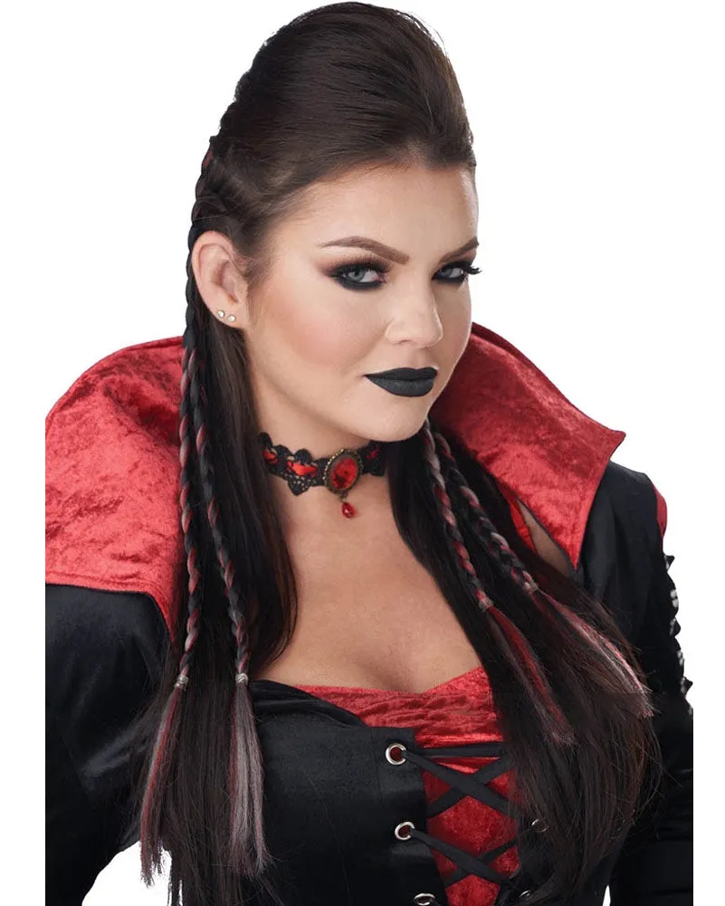 Red Clip in Braids