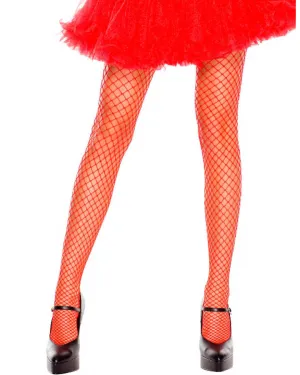 Red Fence Net Stockings