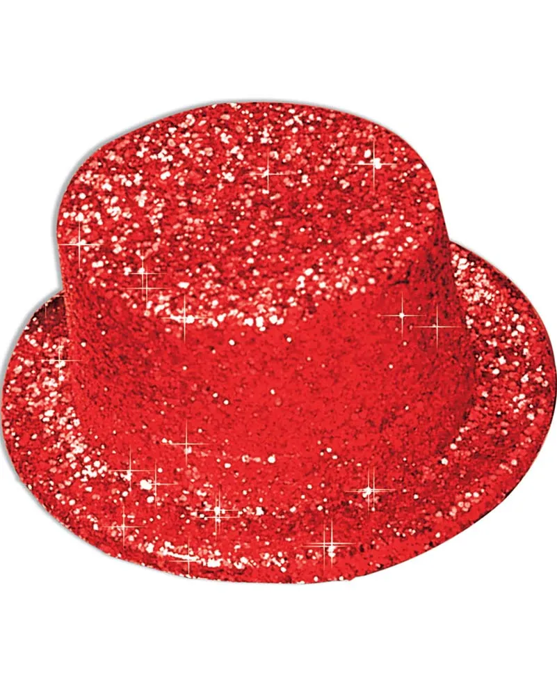 Red Glitter Top Hat