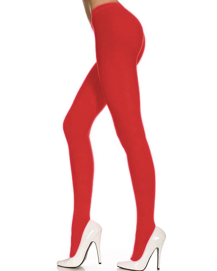 Red Opaque Tights