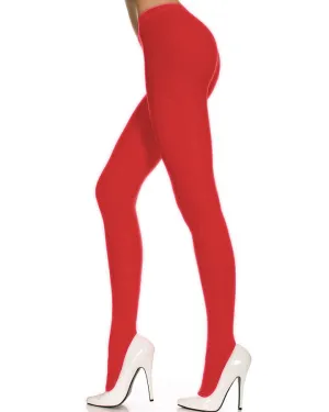 Red Opaque Tights