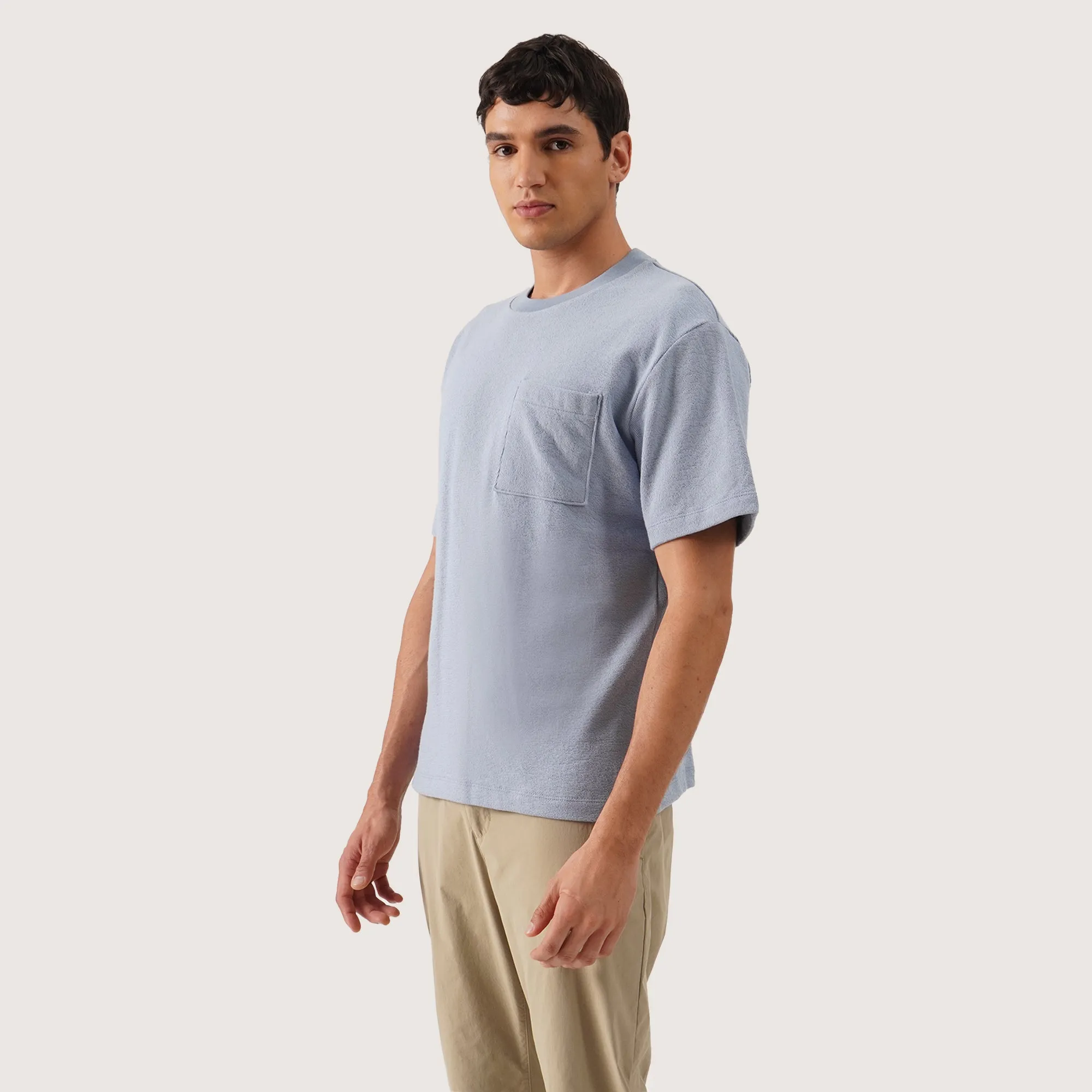 Regatta- Relaxed Fit T-Shirt In Textured Knit With Front Pocket