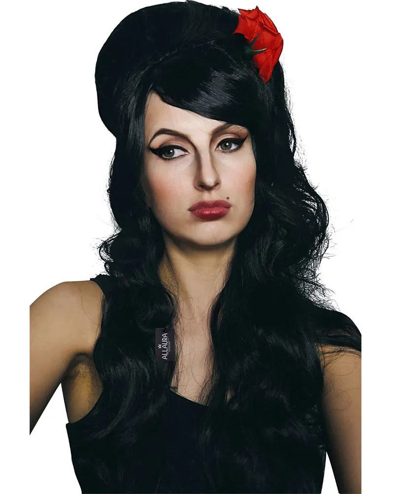 Rehab Beehive Deluxe Long Black Wig