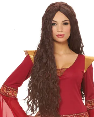 Renaissance Beauty Long Curly Brown Wig
