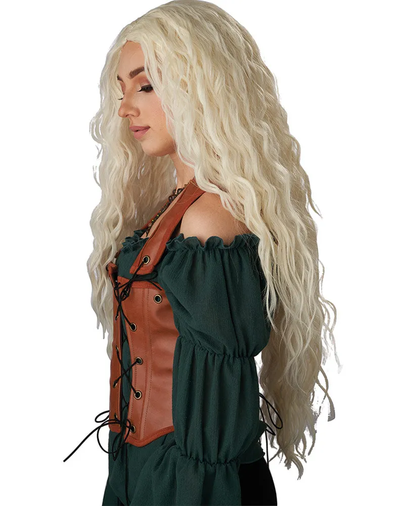 Renaissance Maiden Long Platinum Blonde Wig