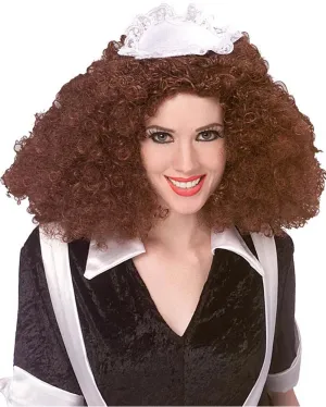 Rocky Horror Picture Show Magenta Curly Brown Wig